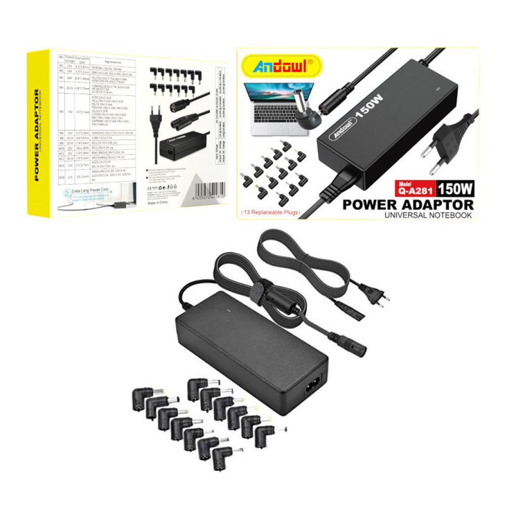 universal-τροφοδοτικό-150w-με-σετ-13-εναλλασσόμενων-βυσμάτων-andowl-q-a281-universal-laptop-adaptor